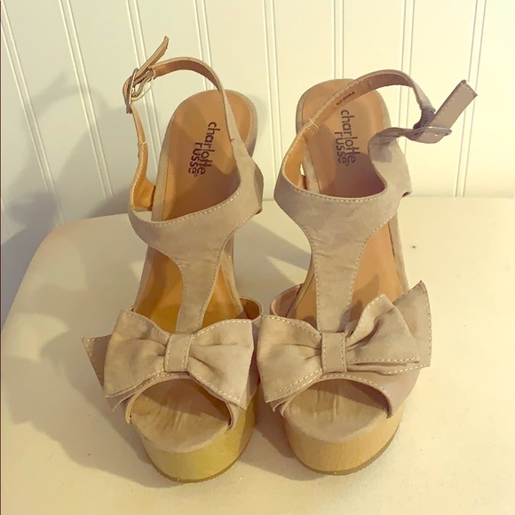 🛍2/$20. Charlotte Russe Open Toe Strappy Heels - Picture 2 of 4